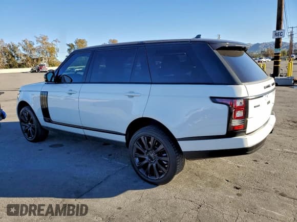 ✅ 2016 Land Rover Range Rover Supercharged • VIN: SALGS3EF1GA308993 • Lot: 95501345. Listed on Copart with 81,372 mi. Free auction sales archive from the USA and detailed vehicle history report at DreamBid. Image 2.