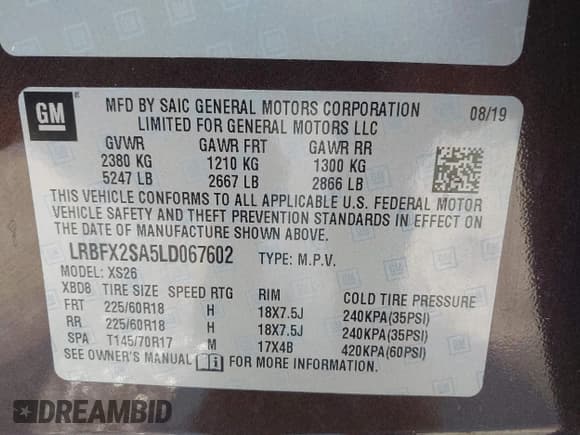 ✅ 2020 Buick Envision Essence • VIN: LRBFX2SA5LD067602 • Лот: 42437746. Опубликован ранее на IAAI с пробегом 46 818 миль. Бесплатный доступ к архиву аукционных продаж из США и подробный отчёт об истории автомобиля на DreamBid. Изображение 9.