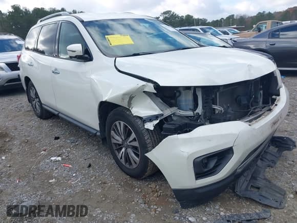 ✅ 2017 Nissan Pathfinder SV • VIN: 5N1DR2MN9HC656258 • Lot: 41010118. Listed on IAAI with 154,944 mi. Free auction sales archive from the USA and detailed vehicle history report at DreamBid. Image 1.