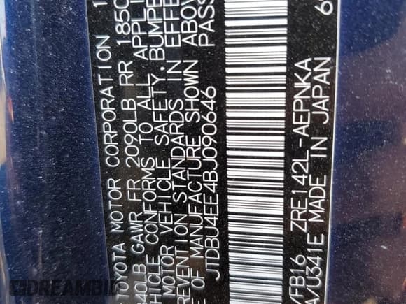 ✅ 2011 Toyota Corolla LE • VIN: JTDBU4EE4BJ090646 • Lot: 82629945. Wystawiony na Copart z przebiegiem Nie podano. Bezpłatny archiwum sprzedaży aukcyjnych z USA i szczegółowy raport historii pojazdu na DreamBid. Zdjęcie 12.