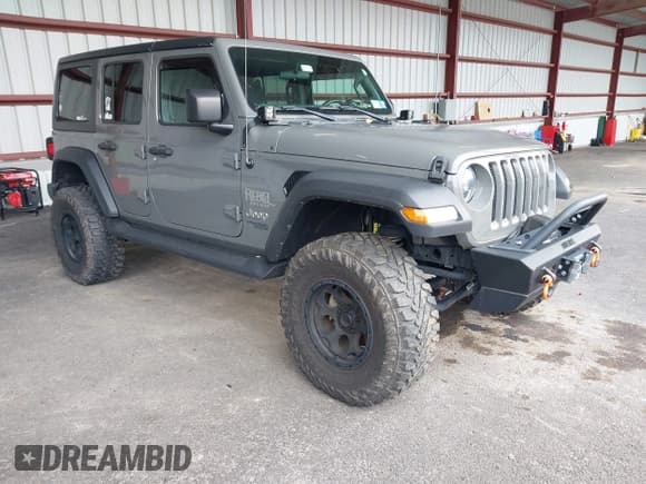 ✅ 2021 Jeep Wrangler Unlimited Sport S • VIN: 1C4HJXDG2MW542087 • Лот: 41893734. Опубликован ранее на IAAI с пробегом 57 000 миль. Бесплатный доступ к архиву аукционных продаж из США и подробный отчёт об истории автомобиля на DreamBid. Изображение 1.