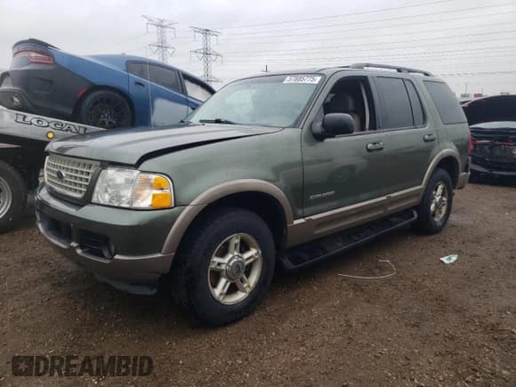 ✅ 2002 Ford Explorer Eddie Bauer • VIN: 1FMZU74W32ZA92329 • Lot: 57885775. Listed on Copart with Not provided. Free auction sales archive from the USA and detailed vehicle history report at DreamBid. Image 1.