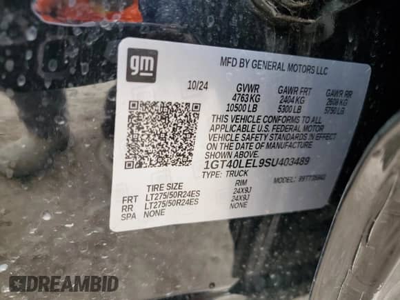 ✅ 2025 GMC Sierra 1500 • VIN: 1GT40LEL9SU403489 • Лот: 86680005. Опубликован ранее на Copart с пробегом 1 457 миль. Бесплатный доступ к архиву аукционных продаж из США и подробный отчёт об истории автомобиля на DreamBid. Изображение 12.