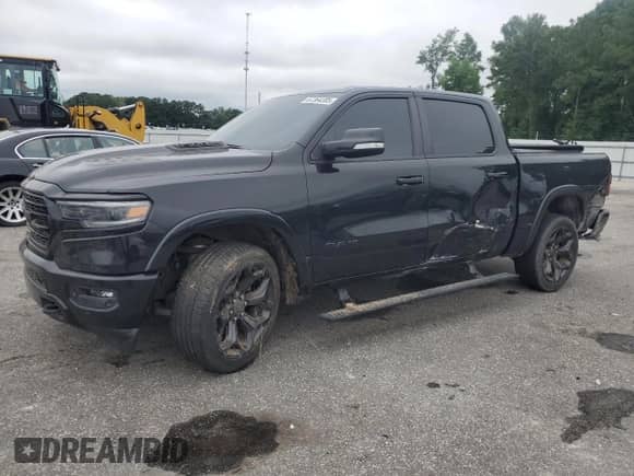 2021 Ram 1500 Limited with VIN 1C6SRFHT3MN557064, listed as a Copart auction lot 67364305 with 79,009 mi miles and Salvage title. Bid and sale history available at DreamBid. Image 1.