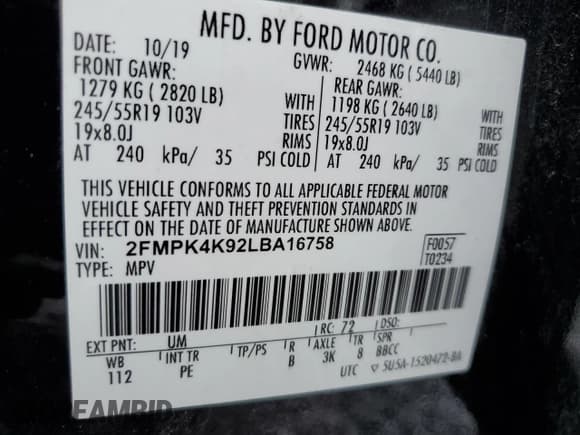 ✅ 2020 Ford Edge Titanium • VIN: 2FMPK4K92LBA16758 • Lot: 84798525. Wystawiony na Copart z przebiegiem 132 035 mil. Bezpłatny archiwum sprzedaży aukcyjnych z USA i szczegółowy raport historii pojazdu na DreamBid. Zdjęcie 14.