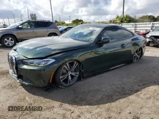 ✅ 2022 BMW 4 Series 430i • VIN: WBA53AP03NCK49534 • Лот: 72586512. Опубликован ранее на Copart с пробегом 10 152 миль. Бесплатный доступ к архиву аукционных продаж из США и подробный отчёт об истории автомобиля на DreamBid. Изображение 1.