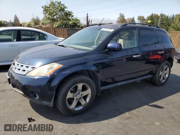 ✅ 2004 Nissan Murano SE • VIN: JN8AZ08W24W329924 • Lot: 59726105. Wystawiony na Copart z przebiegiem 183 400 mil. Bezpłatny archiwum sprzedaży aukcyjnych z USA i szczegółowy raport historii pojazdu na DreamBid. Zdjęcie 1.