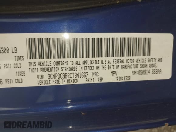 ✅ 2012 Dodge Journey SXT • VIN: 3C4PDCBB2CT341667 • Лот: 42763747. Опубликован ранее на IAAI с пробегом 149 680 миль. Бесплатный доступ к архиву аукционных продаж из США и подробный отчёт об истории автомобиля на DreamBid. Изображение 9.