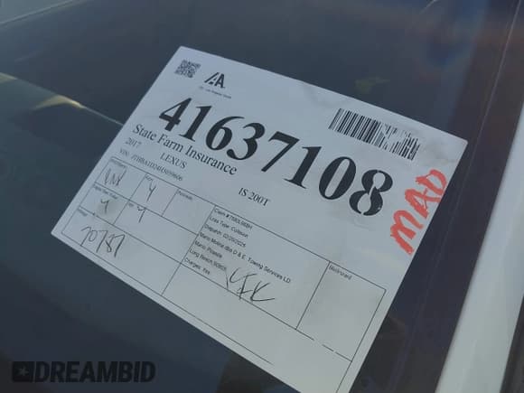 ✅ 2017 Lexus IS 200t • VIN: JTHBA1D24H5059606 • Лот: 41637108. Опубликован ранее на IAAI с пробегом 70 787 миль. Бесплатный доступ к архиву аукционных продаж из США и подробный отчёт об истории автомобиля на DreamBid. Изображение 18.