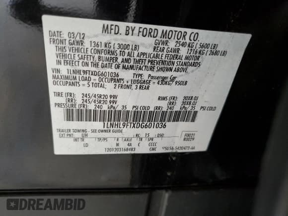 ✅ 2013 Lincoln MKS EcoBoost • VIN: 1LNHL9FTXDG601036 • Lot: 54753545. Wystawiony na Copart z przebiegiem 178 246 mil. Bezpłatny archiwum sprzedaży aukcyjnych z USA i szczegółowy raport historii pojazdu na DreamBid. Zdjęcie 12.