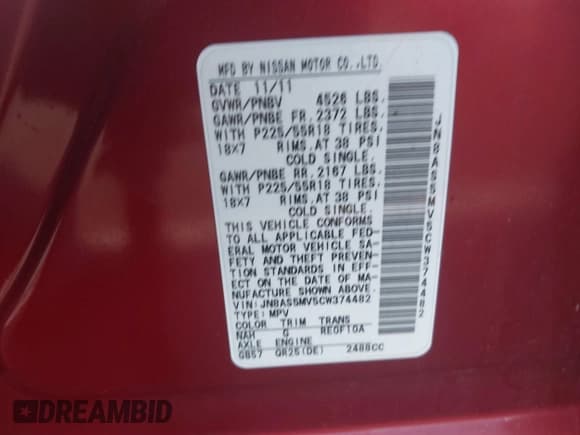 ✅ 2012 Nissan Rogue S • VIN: JN8AS5MV5CW374482 • Lot: 41505860. Wystawiony na IAAI z przebiegiem Nie podano. Bezpłatny archiwum sprzedaży aukcyjnych z USA i szczegółowy raport historii pojazdu na DreamBid. Zdjęcie 9.