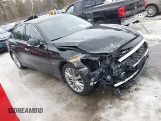 ✅ 2019 Infiniti Q50 Luxe • VIN: JN1EV7AR1KM555468 • Лот: 42449141. Опубликован ранее на IAAI с пробегом 40 397 миль. Бесплатный доступ к архиву аукционных продаж из США и подробный отчёт об истории автомобиля на DreamBid. Изображение 1.