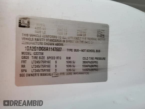 ✅ 2010 Chevrolet Express Passenger LT • VIN: 1GA2G1DG6A1147607 • Lot: 43551925. Wystawiony na Copart z przebiegiem 69 611 mil. Bezpłatny archiwum sprzedaży aukcyjnych z USA i szczegółowy raport historii pojazdu na DreamBid. Zdjęcie 13.