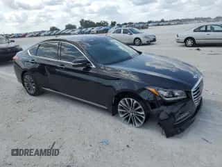 2016 Hyundai Genesis 3.8L with VIN KMHGN4JE8GU140202, listed as a Copart auction lot 53386704 with 27,376 mi miles and Salvage title. Bid and sale history available at DreamBid. Image 4.