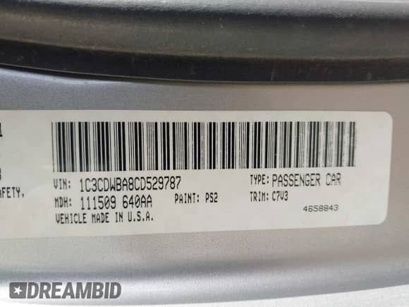 2012 Dodge Caliber SE z VIN 1C3CDWBA8CD529787, wystawiony jako IAAI lot #42427087 z przebiegiem 137 572 mil mil oraz . Historia ofert i sprzedaży dostępna na DreamBid. Obrazek 9.