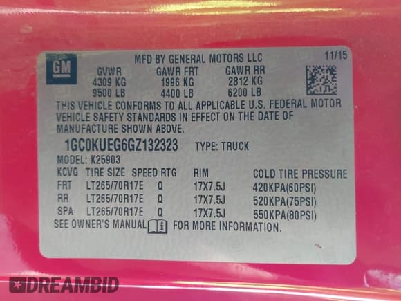 ✅ 2016 Chevrolet Silverado 2500HD Work Truck • VIN: 1GC0KUEG6GZ132323 • Lot: 43278923. Wystawiony na IAAI z przebiegiem 214 448 mil. Bezpłatny archiwum sprzedaży aukcyjnych z USA i szczegółowy raport historii pojazdu na DreamBid. Zdjęcie 9.