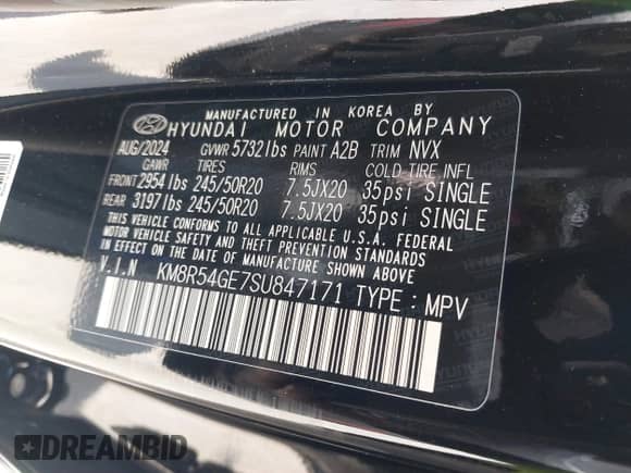 ✅ 2025 Hyundai Palisade Limited • VIN: KM8R54GE7SU847171 • Лот: 41514399. Размещён на IAAI с пробегом 3 959 миль миль. Получите бесплатный доступ к архиву аукционных продаж из США и посмотрите подробный отчёт об истории автомобиля на DreamBid. Изображение 9.