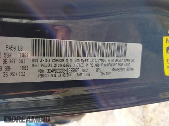 ✅ 2017 Dodge Journey Crossroad Plus • VIN: 3C4PDCGG3HT535975 • Лот: 43249138. Опубликован ранее на IAAI с пробегом 157 802 миль. Бесплатный доступ к архиву аукционных продаж из США и подробный отчёт об истории автомобиля на DreamBid. Изображение 9.