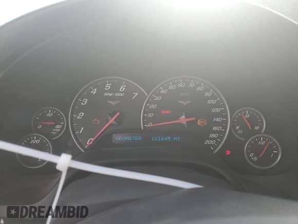 2007 Chevrolet Corvette with VIN 1G1YY25U475111837, listed as a Copart auction lot 66696484 with 161,645 mi miles and Salvage title. Bid and sale history available at DreamBid. Image 9.