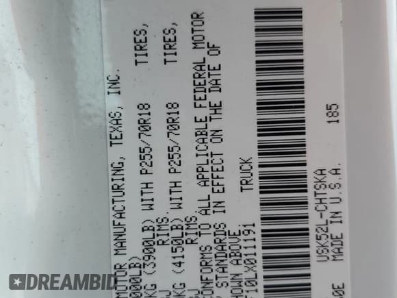 ✅ 2020 Toyota Tundra SR • VIN: 5TFTY5F10LX011191 • Лот: 77595574. Опубликован ранее на Copart с пробегом 83 892 миль. Бесплатный доступ к архиву аукционных продаж из США и подробный отчёт об истории автомобиля на DreamBid. Изображение 12.