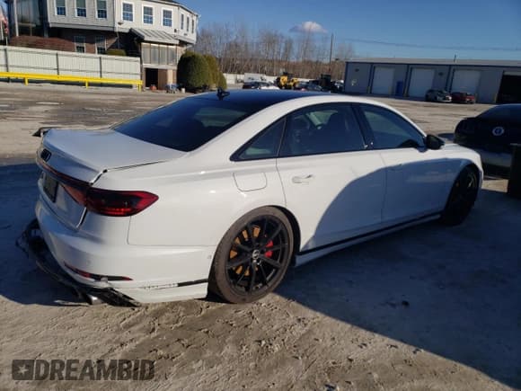 ✅ 2023 Audi S8 • VIN: WAULSAF85PN000614 • Lot: 84752864. Listed on Copart with 20,079 mi. Free auction sales archive from the USA and detailed vehicle history report at DreamBid. Image 3.