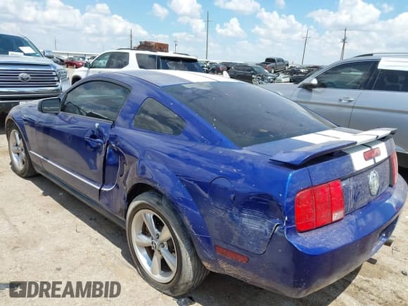 ✅ 2005 Ford Mustang Deluxe • VIN: 1ZVFT80N355125223 • Lot: 43054913. Wystawiony na IAAI z przebiegiem 97 966 mil. Bezpłatny archiwum sprzedaży aukcyjnych z USA i szczegółowy raport historii pojazdu na DreamBid. Zdjęcie 3.