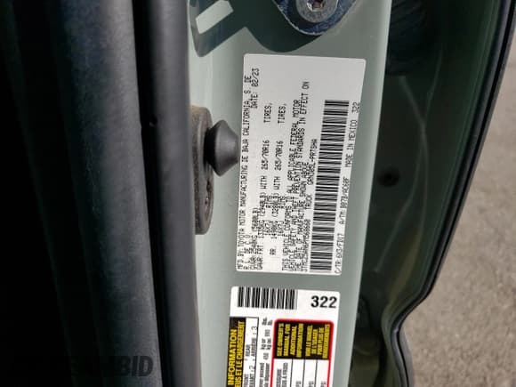 ✅ 2023 Toyota Tacoma SR • VIN: 3TMCZ5AN6PM568660 • Лот: 92316775. Опубликован ранее на Copart с пробегом 55 599 миль. Бесплатный доступ к архиву аукционных продаж из США и подробный отчёт об истории автомобиля на DreamBid. Изображение 13.