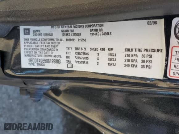 2008 Chevrolet Colorado 2LT z VIN 1GCDT49E588199803, wystawiony jako Copart lot #59993055 z przebiegiem 93 272 mil mil oraz Szkoda całkowita • Salvage title. Historia ofert i sprzedaży dostępna na DreamBid. Obrazek 13.