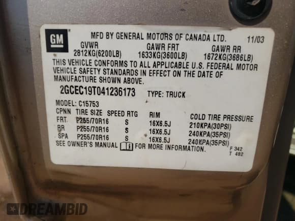 ✅ 2004 Chevrolet Silverado 1500 LS • VIN: 2GCEC19T041236173 • Лот: 75904314. Опубликован ранее на Copart с пробегом Не указан. Бесплатный доступ к архиву аукционных продаж из США и подробный отчёт об истории автомобиля на DreamBid. Изображение 12.