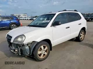 2008 Hyundai Tucson GLS with VIN KM8JM12B28U755552, listed as a Copart auction lot 64463885 with 131,584 mi miles and Salvage title. Bid and sale history available at DreamBid. Image 1.