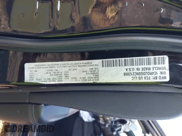 ✅ 2022 Dodge Durango GT Plus • VIN: 1C4RDJDG6NC212898 • Lot: 43360095. Wystawiony na IAAI z przebiegiem 20 651 mil. Bezpłatny archiwum sprzedaży aukcyjnych z USA i szczegółowy raport historii pojazdu na DreamBid. Zdjęcie 9.