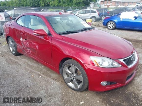 ✅ 2010 Lexus IS 250 C • VIN: JTHFF2C28A2512322 • Lot: 42684261. Listed on IAAI with 59,939 mi. Free auction sales archive from the USA and detailed vehicle history report at DreamBid. Image 1.
