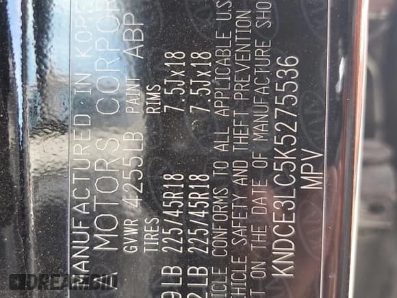 ✅ 2019 Kia Niro Touring • VIN: KNDCE3LC5K5275536 • Lot: 84958485. Wystawiony na Copart z przebiegiem 113 672 mil. Bezpłatny archiwum sprzedaży aukcyjnych z USA i szczegółowy raport historii pojazdu na DreamBid. Zdjęcie 13.