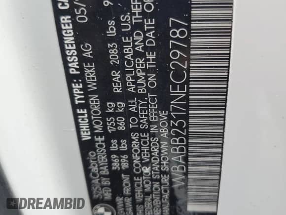 1992 BMW 3 Series z VIN WBABB2317NEC29787, wystawiony jako Copart lot #74238544 z przebiegiem 159 697 mil mil oraz Czysty tytuł • Clean title. Historia ofert i sprzedaży dostępna na DreamBid. Obrazek 12.