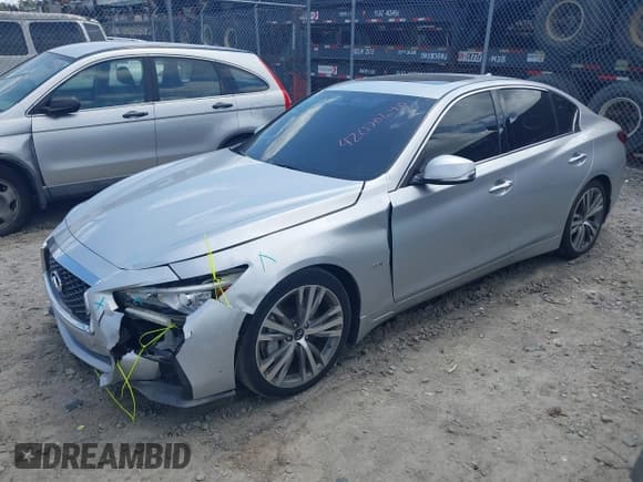 ✅ 2018 Infiniti Q50 Luxe • VIN: JN1EV7AP2JM357558 • Lot: 42070640. Listed on IAAI with 65,804 mi. Free auction sales archive from the USA and detailed vehicle history report at DreamBid. Image 17.