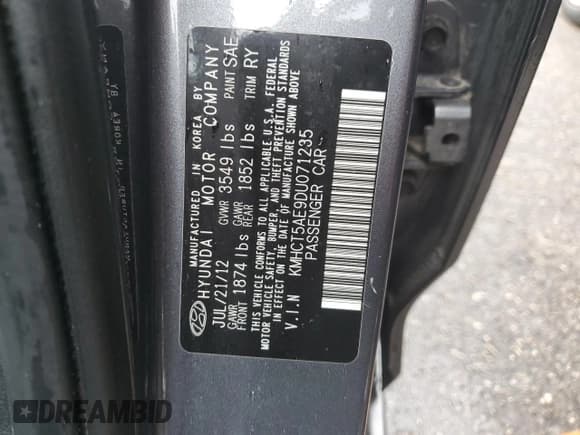 ✅ 2013 Hyundai Accent GS • VIN: KMHCT5AE9DU071235 • Лот: 75939134. Опубликован ранее на Copart с пробегом 143 149 миль. Бесплатный доступ к архиву аукционных продаж из США и подробный отчёт об истории автомобиля на DreamBid. Изображение 13.