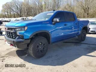 2023 Chevrolet Silverado 1500 ZR2 with VIN 3GCUDHEL7PG213251, listed as a Copart auction lot 53505275 with 30,596 mi miles and Salvage title. Bid and sale history available at DreamBid. Image 1.