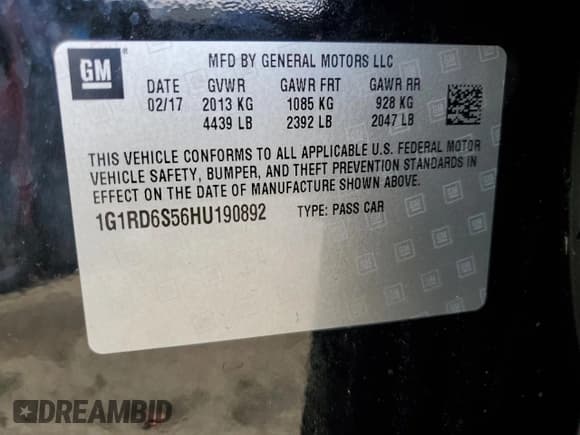 ✅ 2017 Chevrolet Volt Premier • VIN: 1G1RD6S56HU190892 • Lot: 82742613. Wystawiony na Copart z przebiegiem Nie podano. Bezpłatny archiwum sprzedaży aukcyjnych z USA i szczegółowy raport historii pojazdu na DreamBid. Zdjęcie 12.