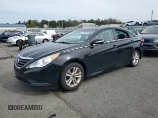 2014 Hyundai Sonata GLS with VIN 5NPEB4ACXEH946939, listed as a Copart auction lot 81109465 with 136,195 mi miles and Salvage title. Bid and sale history available at DreamBid. Image 1.