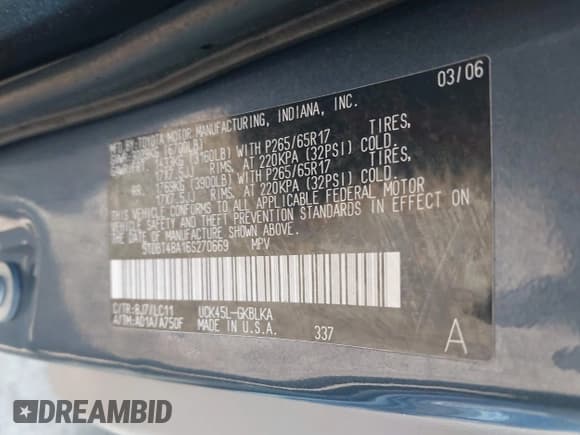 ✅ 2006 Toyota Sequoia Limited • VIN: 5TDBT48A16S270669 • Lot: 42943597. Wystawiony na IAAI z przebiegiem 155 441 mil. Bezpłatny archiwum sprzedaży aukcyjnych z USA i szczegółowy raport historii pojazdu na DreamBid. Zdjęcie 9.