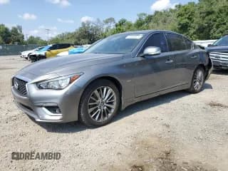 ✅ 2020 Infiniti Q50 Pure • VIN: JN1EV7AP5LM201002 • Lot: 55968825. Listed on Copart with 110,304 mi. Free auction sales archive from the USA and detailed vehicle history report at DreamBid. Image 1.