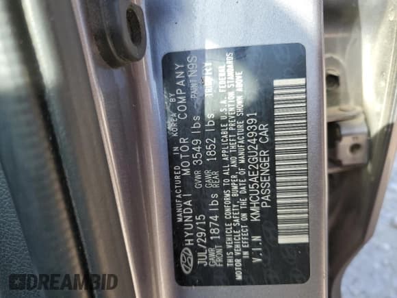 ✅ 2016 Hyundai Accent Sport • VIN: KMHCU5AE2GU249391 • Лот: 48917085. Опубликован ранее на Copart с пробегом 124 200 миль. Бесплатный доступ к архиву аукционных продаж из США и подробный отчёт об истории автомобиля на DreamBid. Изображение 12.