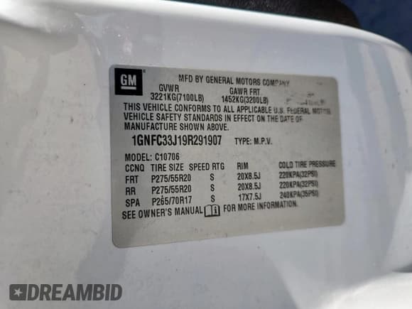 ✅ 2009 Chevrolet Tahoe LTZ • VIN: 1GNFC33J19R291907 • Lot: 84925375. Wystawiony na Copart z przebiegiem 210 706 mil. Bezpłatny archiwum sprzedaży aukcyjnych z USA i szczegółowy raport historii pojazdu na DreamBid. Zdjęcie 13.