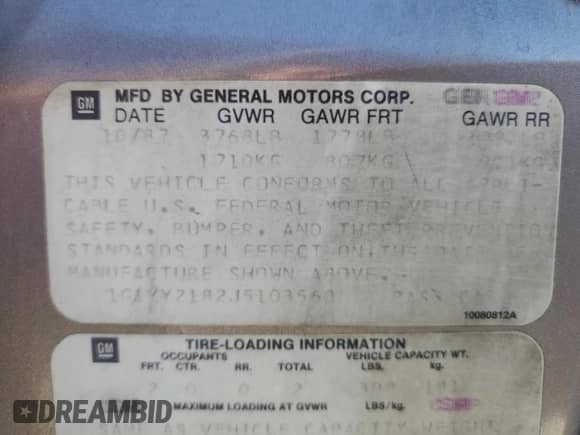 1988 Chevrolet Corvette с VIN 1G1YY2182J5103560, выставлен на аукционе Copart как лот 88963885 с пробегом 99 645 миль миль и Чистый • Clean title. История ставок и продаж доступна на DreamBid. Изображение 12.