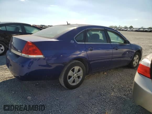 2007 Chevrolet Impala LT with VIN 2G1WT58K179193918, listed as a Copart auction lot 87055855 with Not provided miles and Salvage title. Bid and sale history available at DreamBid. Image 3.