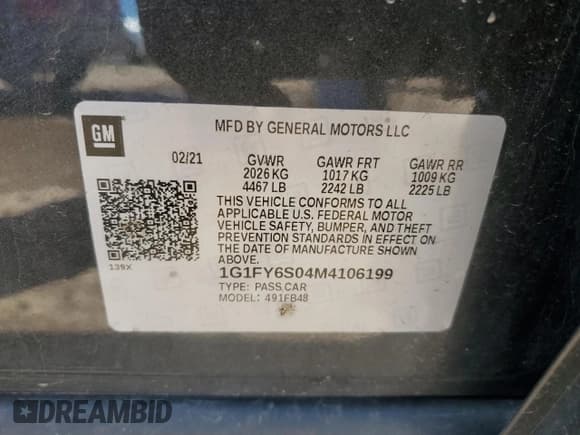 ✅ 2021 Chevrolet Bolt EV LT • VIN: 1G1FY6S04M4106199 • Lot: 65042014. Wystawiony na Copart z przebiegiem 24 255 mil. Bezpłatny archiwum sprzedaży aukcyjnych z USA i szczegółowy raport historii pojazdu na DreamBid. Zdjęcie 12.