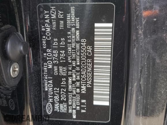 ✅ 2012 Hyundai Veloster w/Red Int • VIN: KMHTC6AD2CU055048 • Lot: 91519555. Wystawiony na Copart z przebiegiem 131 301 mil. Bezpłatny archiwum sprzedaży aukcyjnych z USA i szczegółowy raport historii pojazdu na DreamBid. Zdjęcie 12.