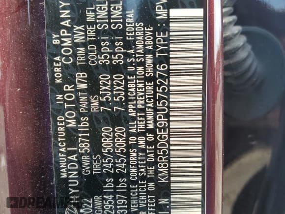 ✅ 2023 Hyundai Palisade Limited • VIN: KM8R5DGE9PU575276 • Лот: 77699744. Опубликован ранее на Copart с пробегом 36 068 миль. Бесплатный доступ к архиву аукционных продаж из США и подробный отчёт об истории автомобиля на DreamBid. Изображение 13.