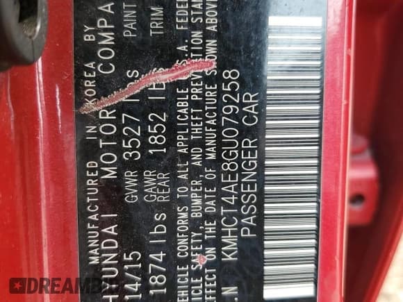 ✅ 2016 Hyundai Accent SE • VIN: KMHCT4AE8GU079258 • Лот: 71379654. Опубликован ранее на Copart с пробегом 119 696 миль. Бесплатный доступ к архиву аукционных продаж из США и подробный отчёт об истории автомобиля на DreamBid. Изображение 12.