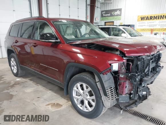 ✅ 2022 Jeep Grand Cherokee Limited • VIN: 1C4RJKBG1N8503684 • Lot: 42537107. Listed on IAAI with Not provided. Free auction sales archive from the USA and detailed vehicle history report at DreamBid. Image 1.
